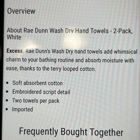 NEW Rae Dunn WASH DRY  Hand Towels NEW BNIP - Picture 3 of 9